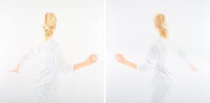 2024, o.T., Diptychon 1, 150x300 cm, Acryl auf Leinwand